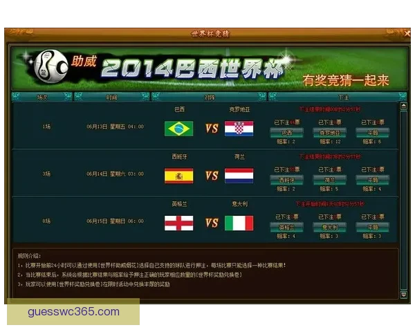 世界杯赛事胜负竞猜平台全新上线尽享专业预测与实时报牌体验